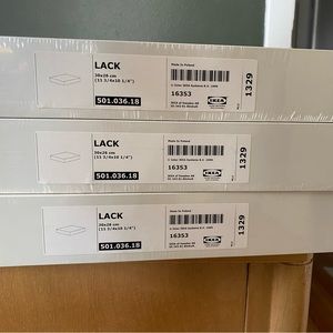 Set of 3 - Brand New Ikea Lack Floating Wall Shelves